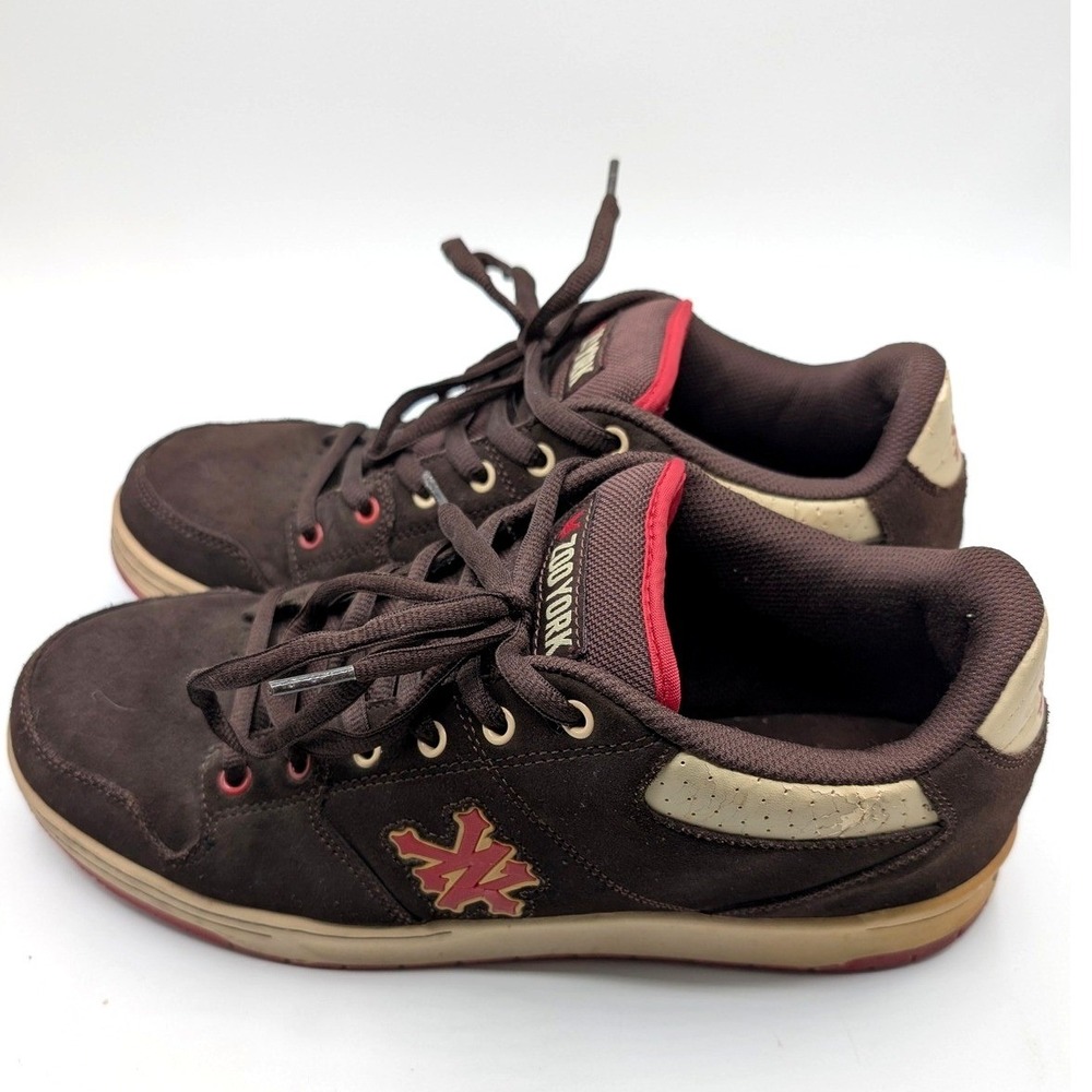Vintage Y2K Zoo York Men's SZ 13 Brown Leather Skate Shoes Sneakers Streetwear